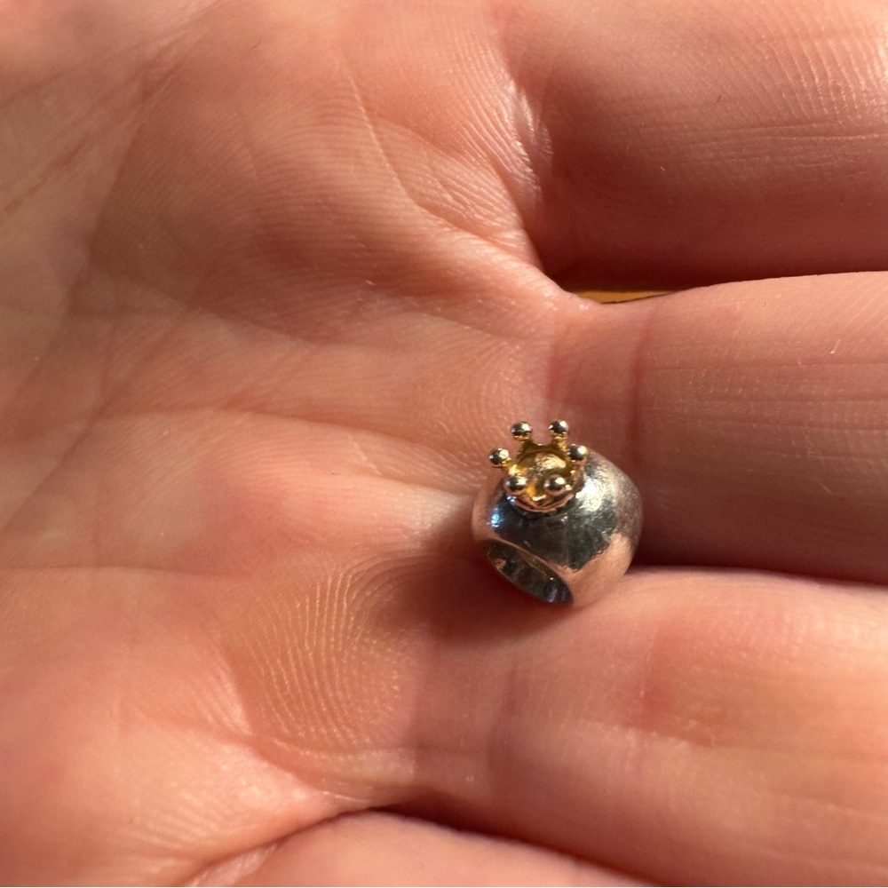 Pandora 14k and Silver Queen Crown Charm